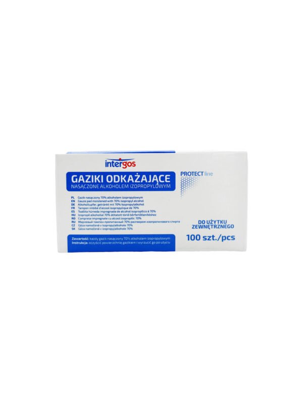 Gaziki Odkażające Włókninowe 65x30mm
