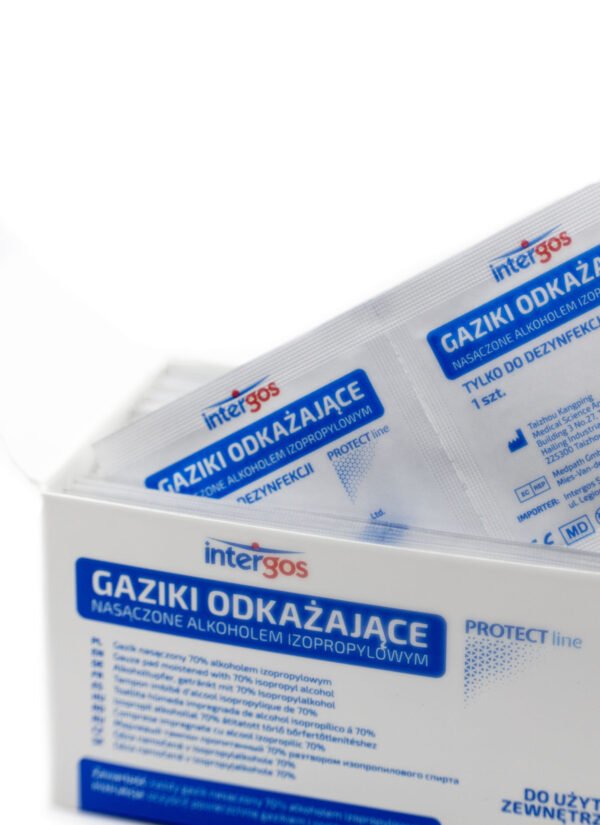 Gaziki Odkażające Włókninowe 65x30mm