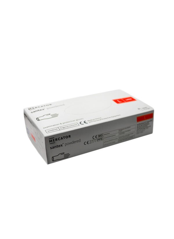 Mercator Santex Powdered Rękawiczki Lateksowe S-XL (100 szt.) L