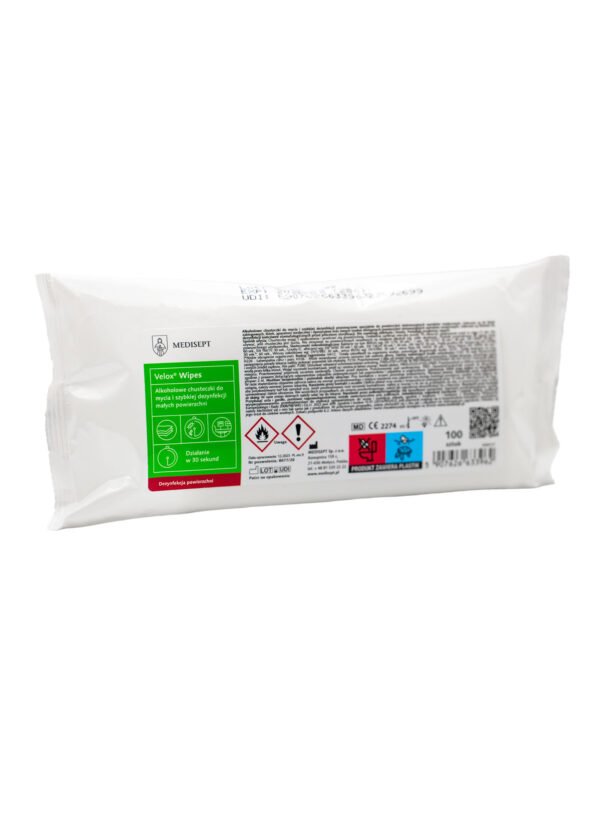 Chusteczki Alkoholowe do Dezynfekcji Medisept Velox Wipes - Wkład (100 szt.)