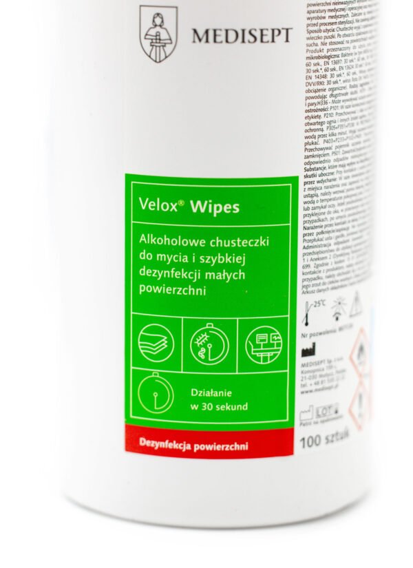 Chusteczki Alkoholowe do Dezynfekcji Medisept Velox Wipes (100 szt.)