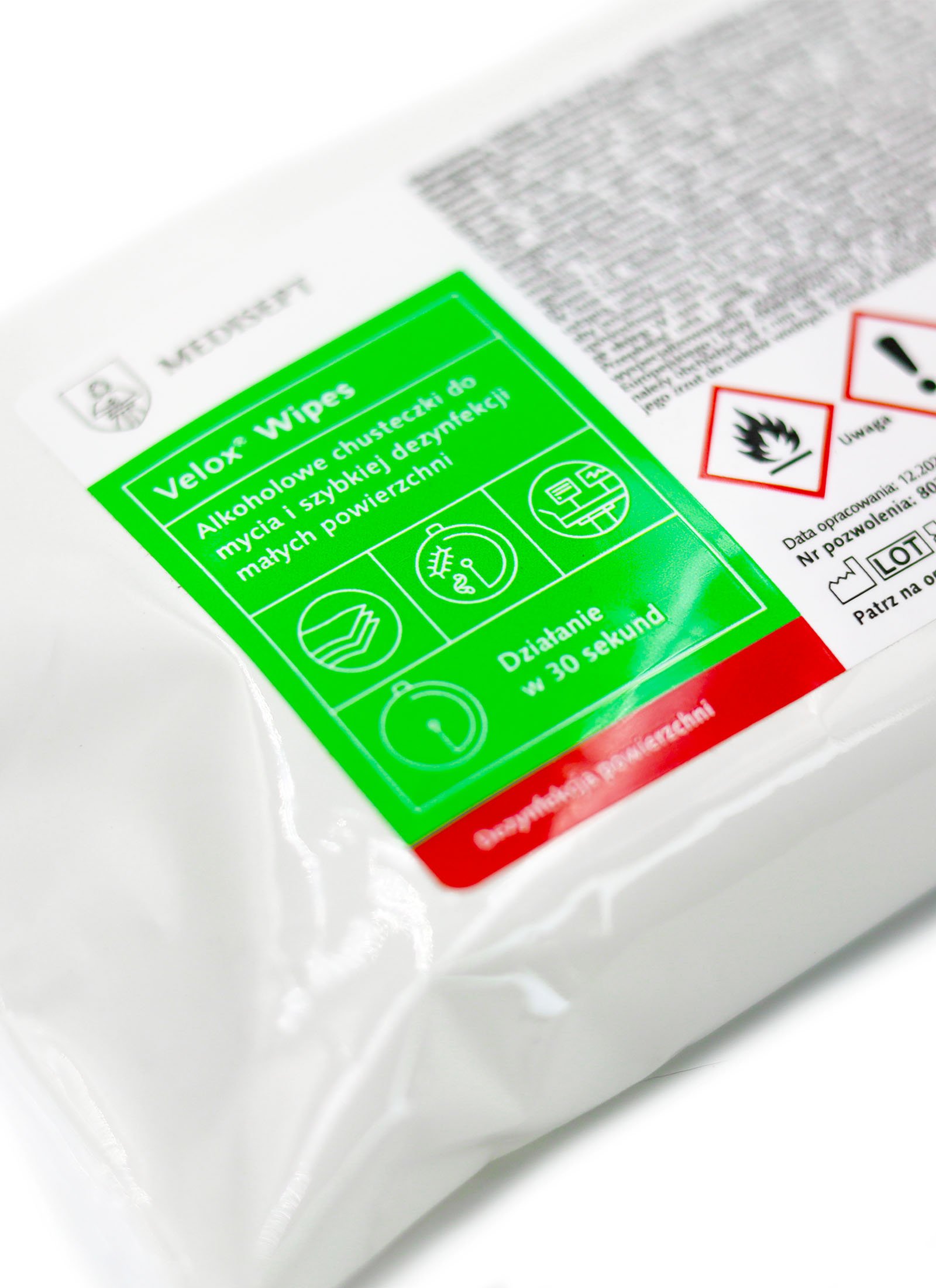 Chusteczki Alkoholowe do Dezynfekcji Medisept Velox Wipes – Wkład (100 szt.)