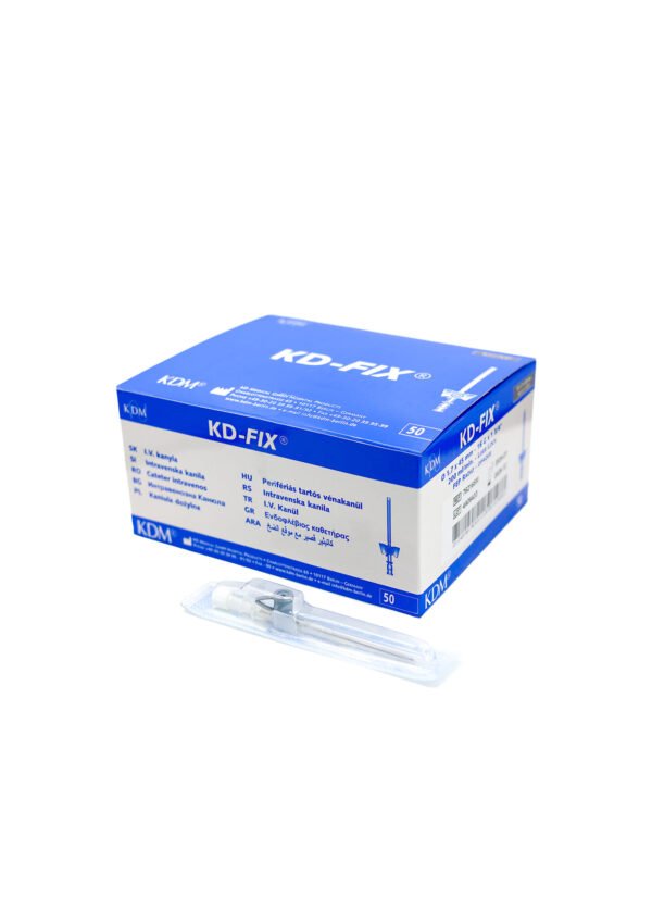 Wenflon KD-FIX® Igła do Piercingu 1,7x45mm Szary (50 szt.)
